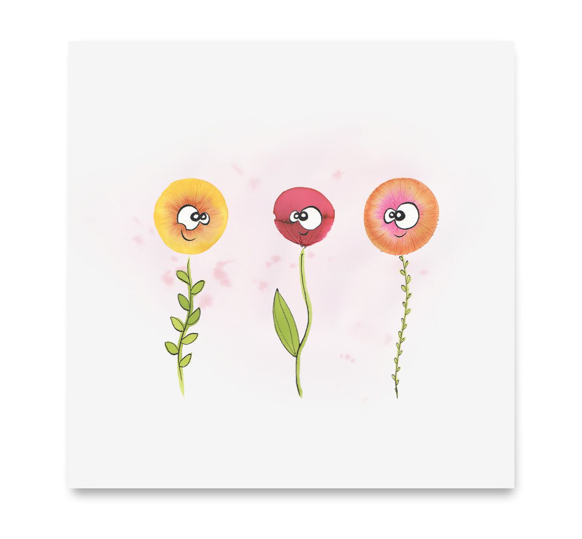 Handgemaakte wenskaart - Flowers - Mags Up Your Mind